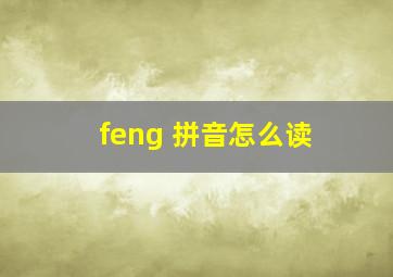 feng 拼音怎么读